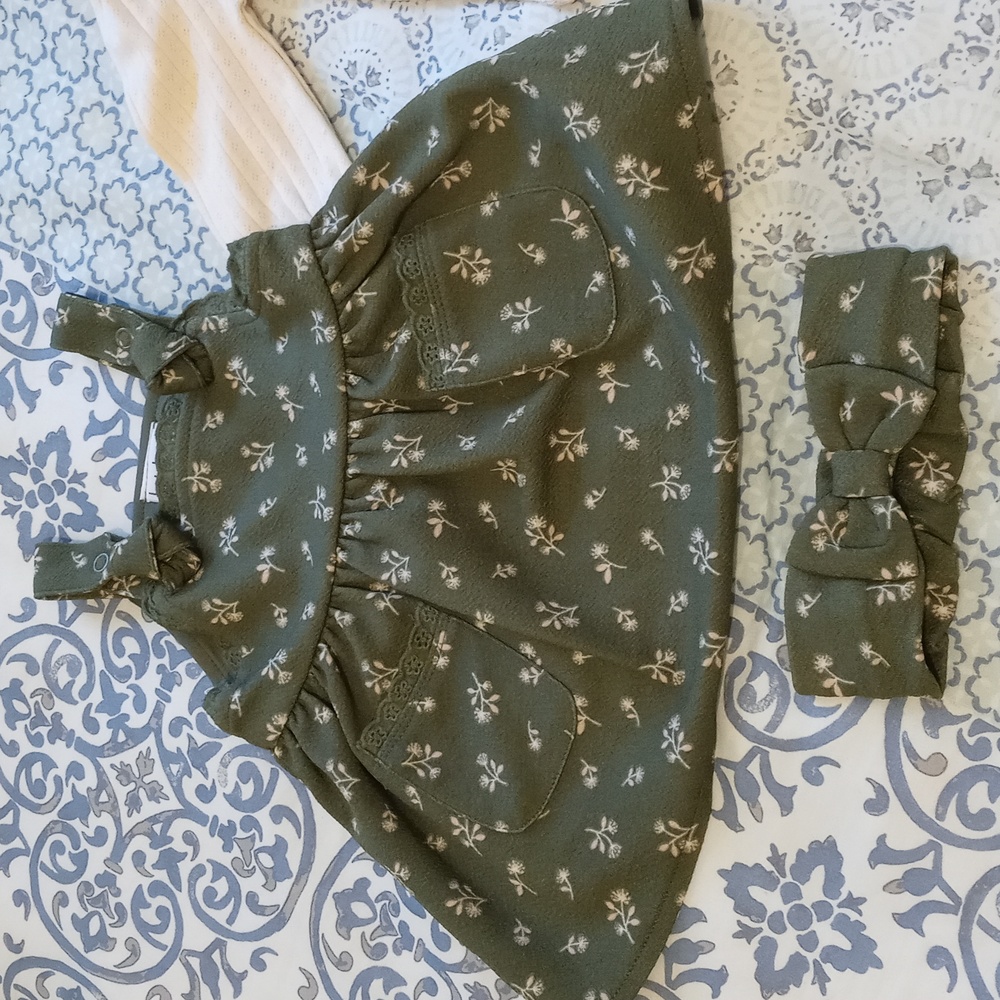 Nicole Miller 2 sets baby girl 3 pc Jumper set 3/6 M